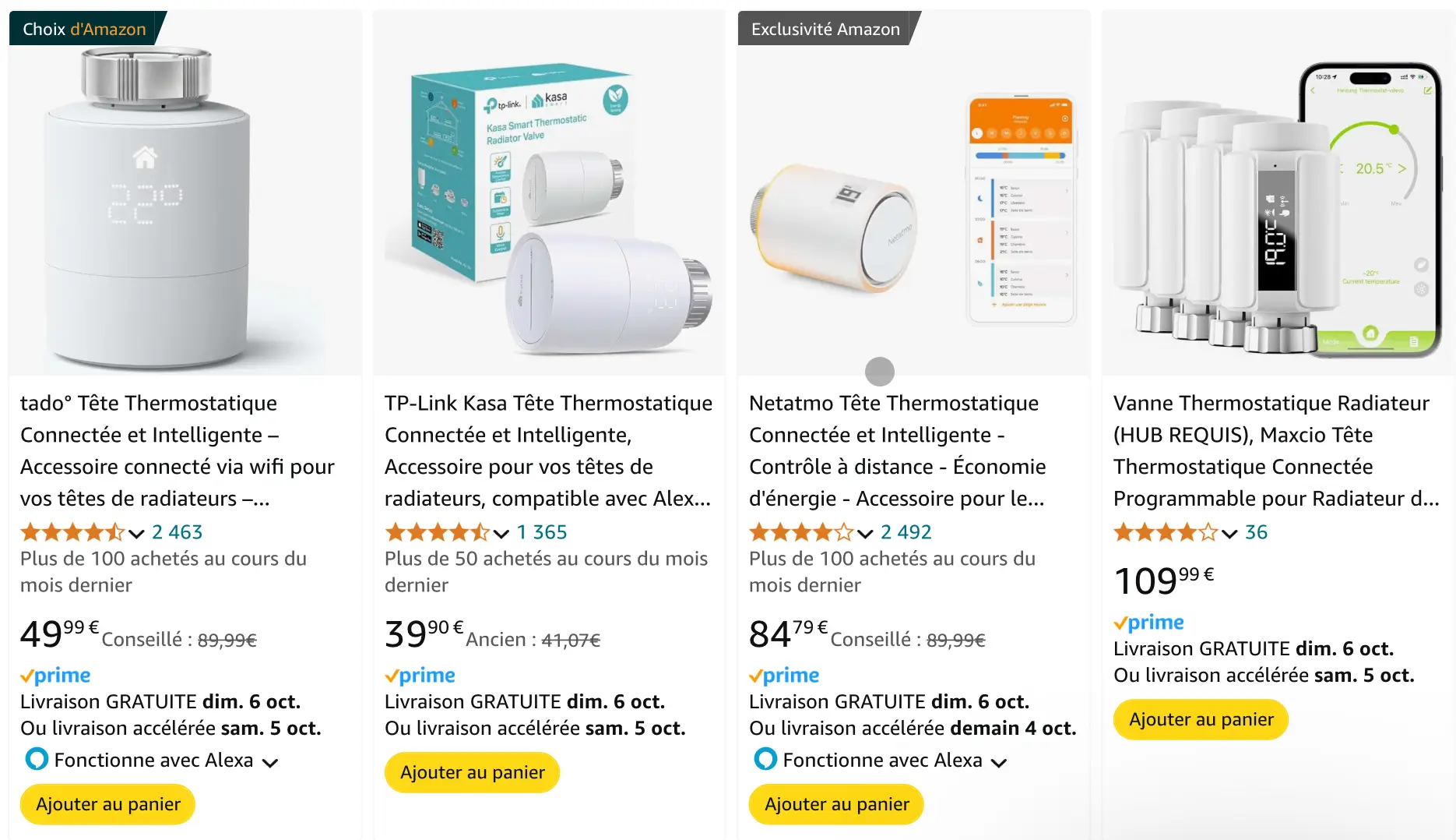 ou acheter une tête thermostatique connectée